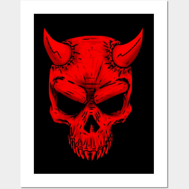 devil skull Wall Art by Montero